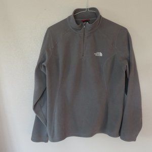 The North Face Gray 1/4 Zipper Pullover Fleece Jacket